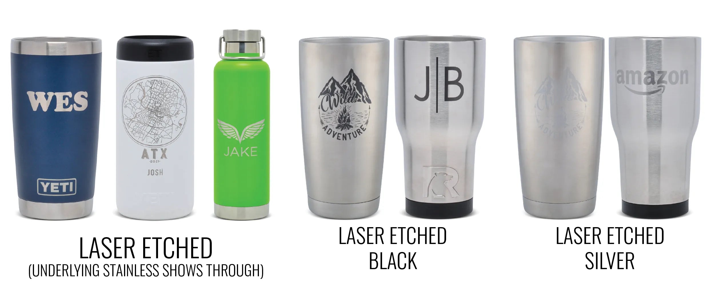 imprint methods laser etch stainless drinkware
